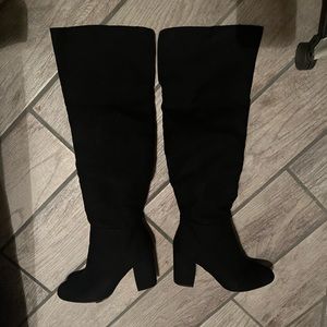 Black knee high boots